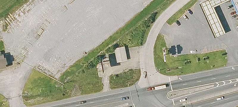 Office Building with Industrial Yard