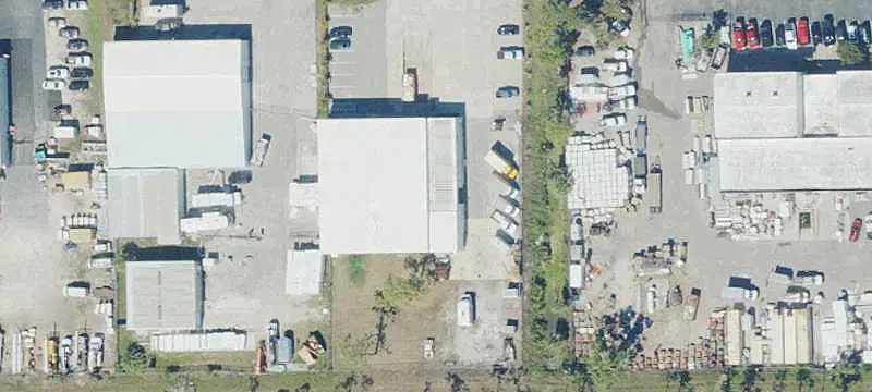 Fenced Industrial Warehouse