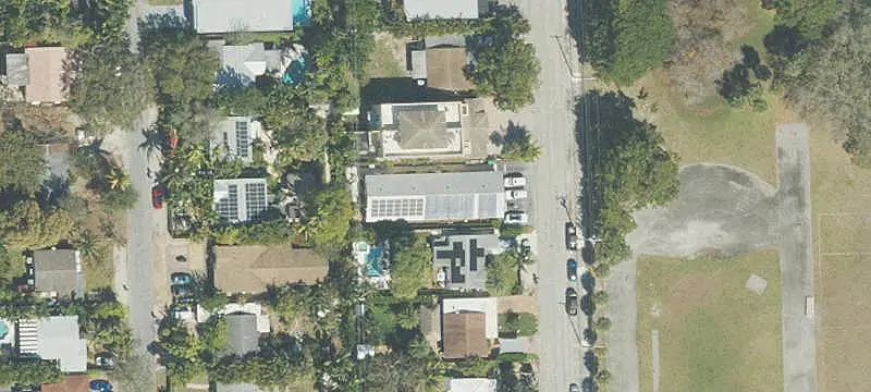 Single-Story Quadplex with Solar Panels