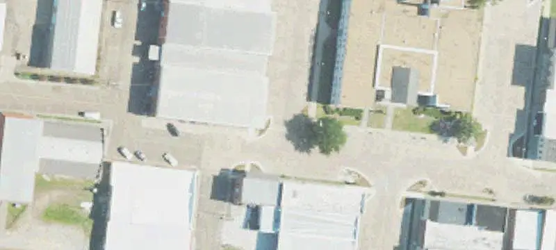 Corner Storefront with Metal Roof
