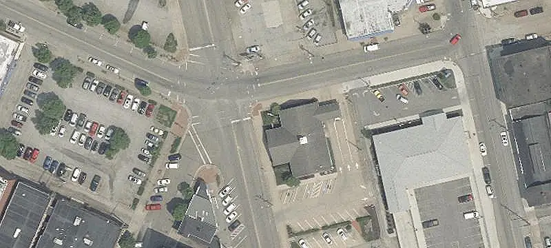 Downtown Bank Building with Drive-Through
