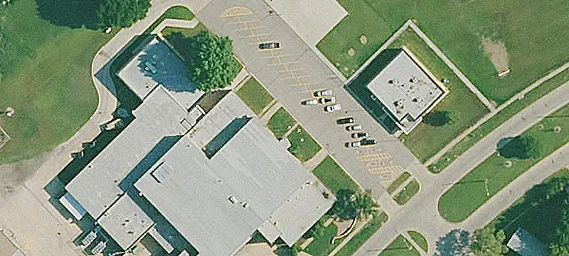 School Building with Gymnasium