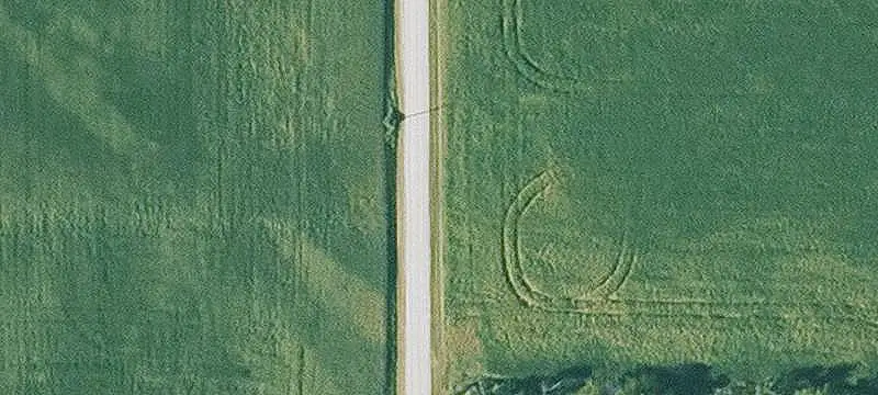 Farm with Barn and Grain Bins