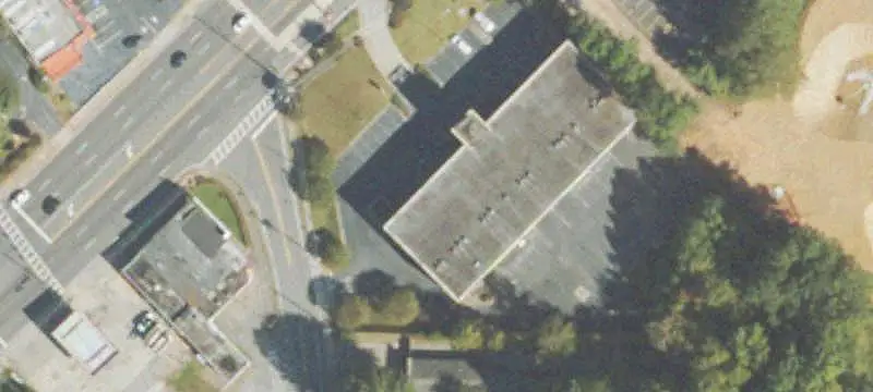 Brick Shopping Center with Parking