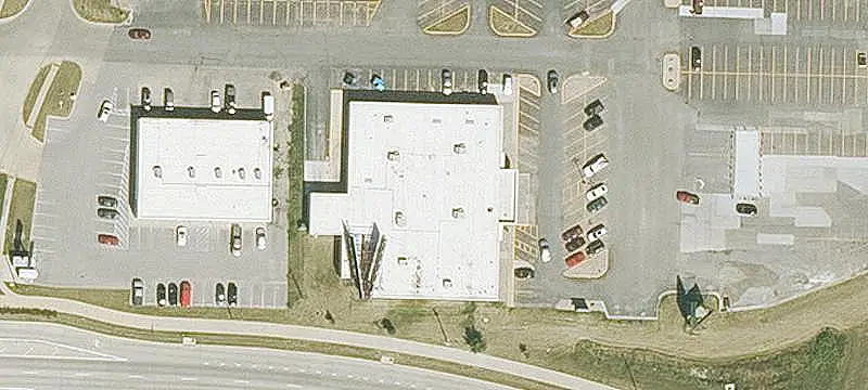 Shopping Center with New Roofs
