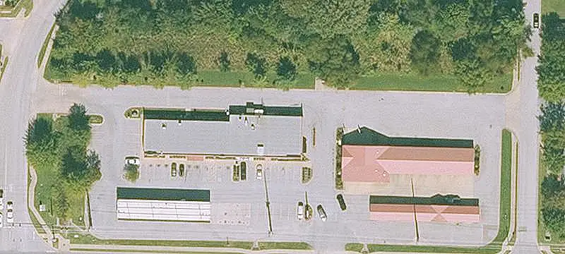 Corner-Lot Gas Station Building