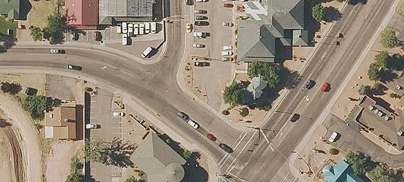 Coffee Shop Building at Signalized Corner