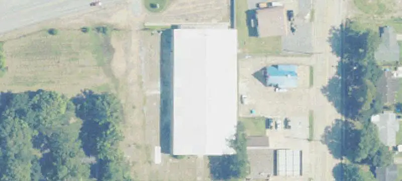 Fenced Flex Building with Garage Doors