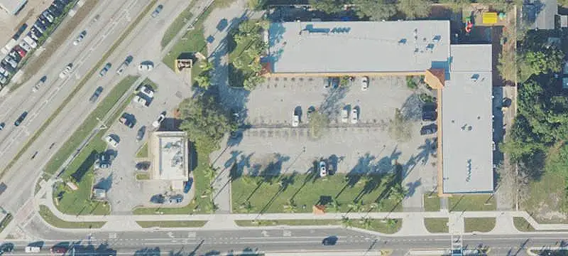 Shopping Center With Restaurant Outparcel