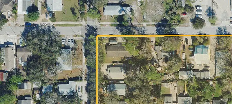 Corner-Lot Duplex with Attached Carports