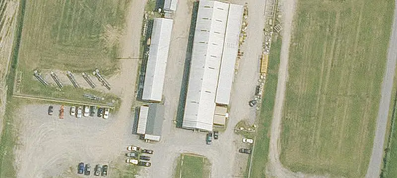 Industrial Manufacturing Facility with Cranes
