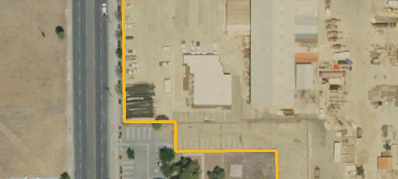 Fenced Concrete Industrial Yard