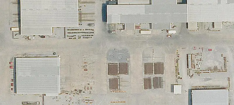Industrial Warehouse with Cranes
