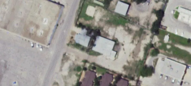 Fenced Industrial Building