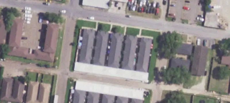 Brick Apartment Complex with Shared Laundry