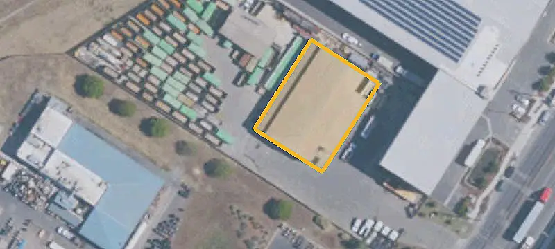 Warehouse With Fenced Storage Yard