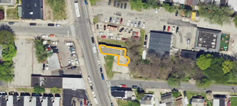 Fenced Automotive Sales Lot