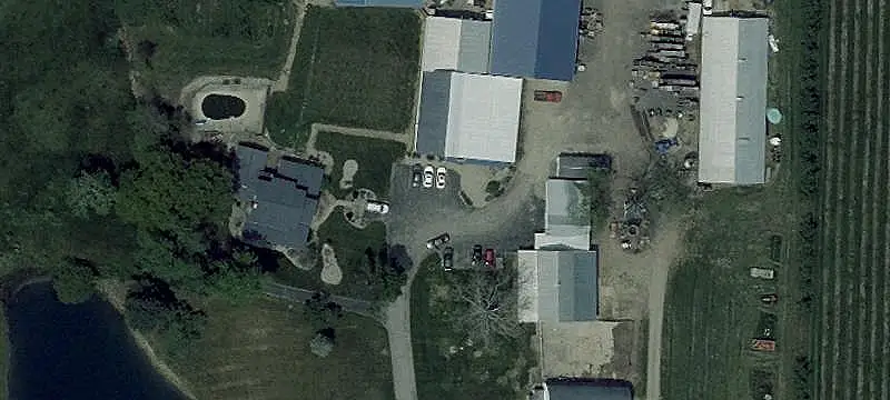 Farm With Orchards And Vineyard