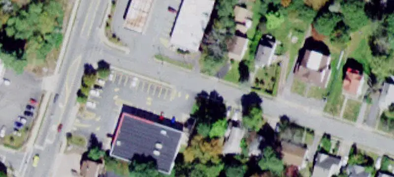 Mixed-Use Building with Paved Parking