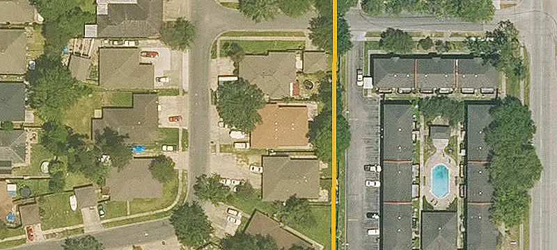 Duplex with Architectural-Shingle Roof