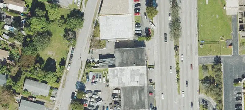Fenced Auto Repair Shop