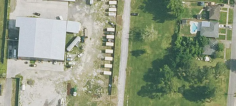 Fenced Industrial Storage Yard