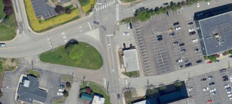 Corner Bank Building with Drive-Through