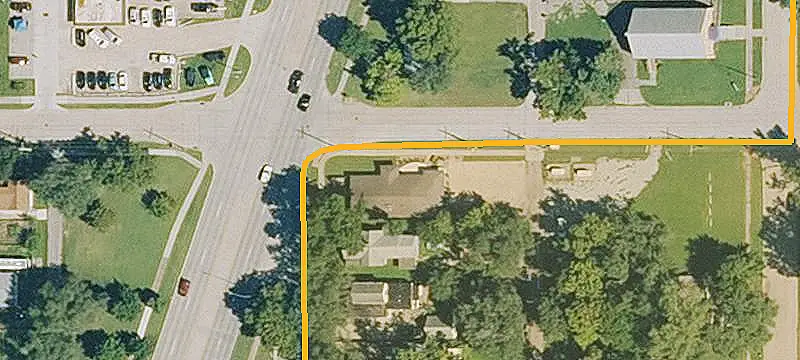 Office Building with Parking Lot