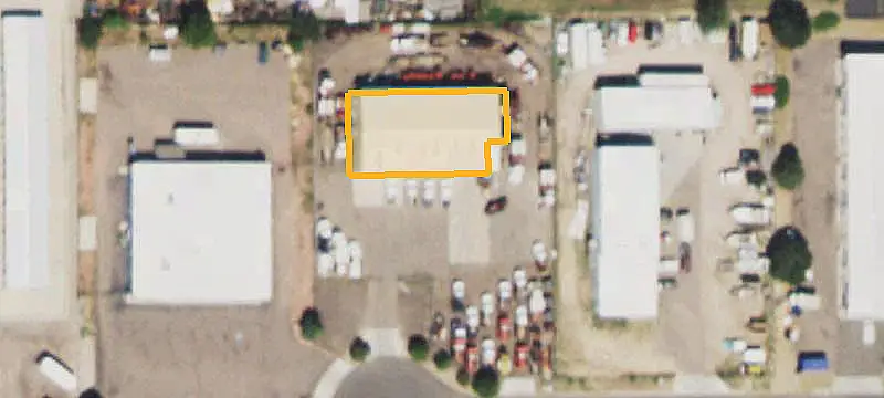 Warehouse with Fenced Storage Yard