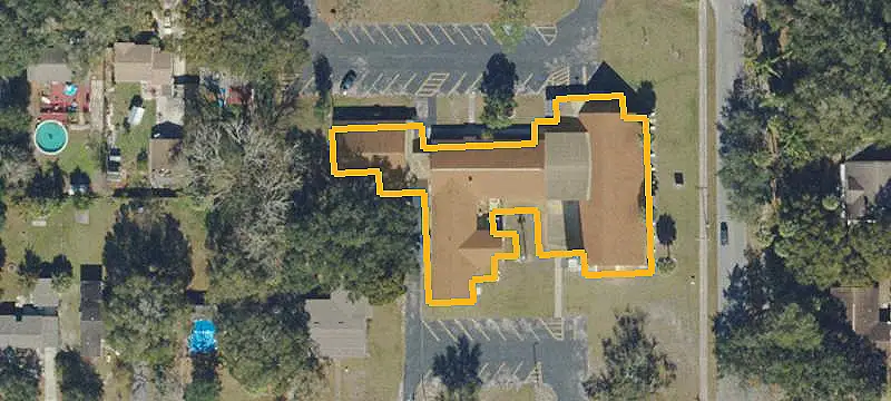Church Campus with Sanctuary
