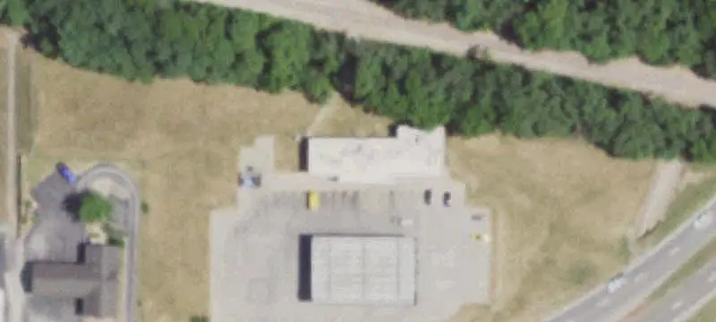 Gas Station With Fuel Canopy