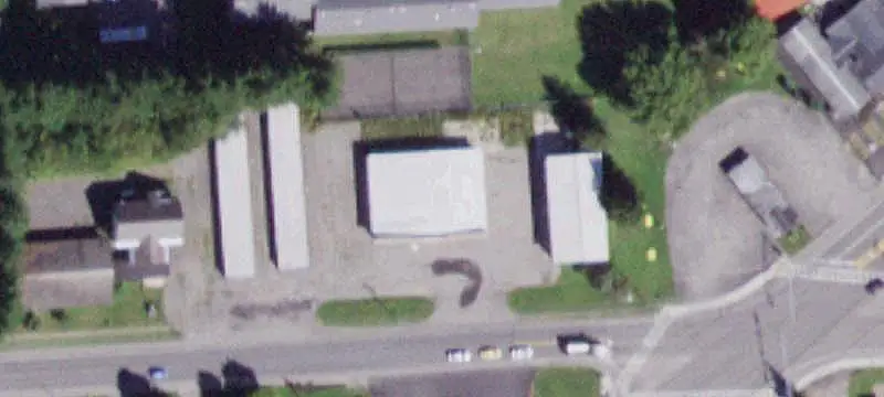 Mixed-Use Building with Paved Parking