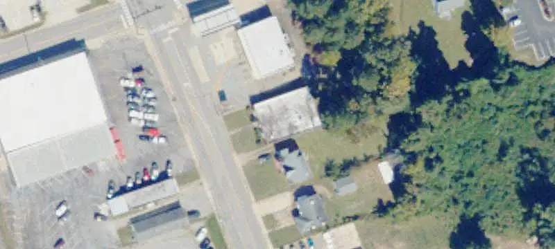 Exxon Gas Station on Corner Lot