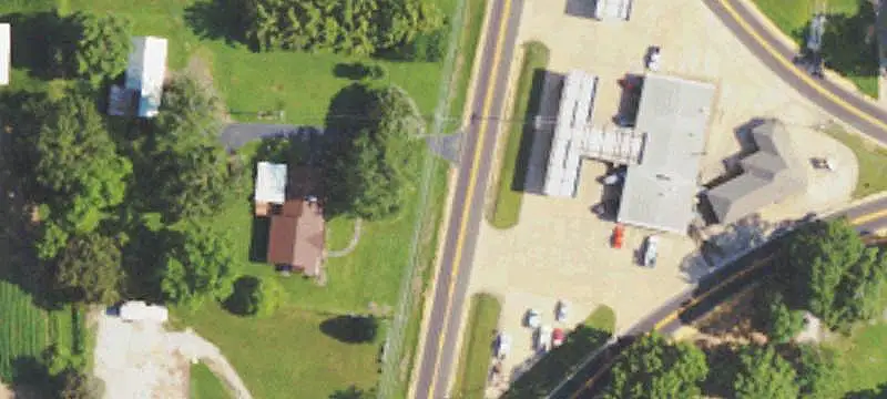 Brick Gas Station with Car Wash