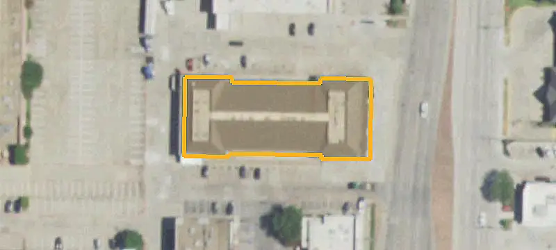 Bank Building with Drive-Through Lanes