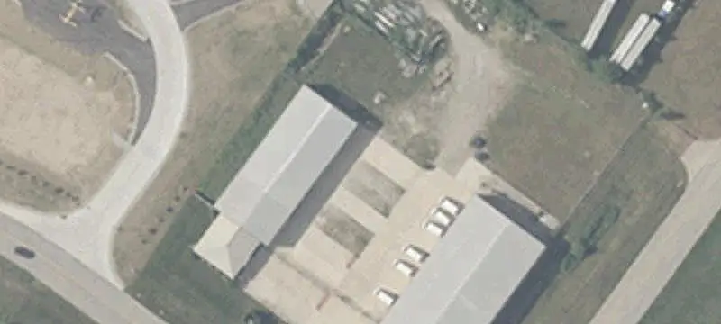 Fenced Industrial Building