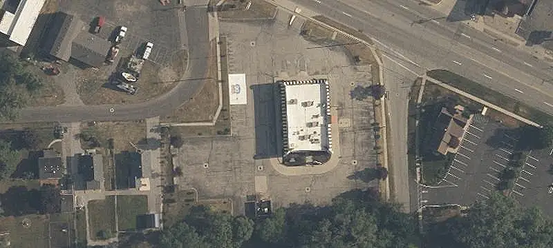Drive-Through Restaurant with Pylon Sign