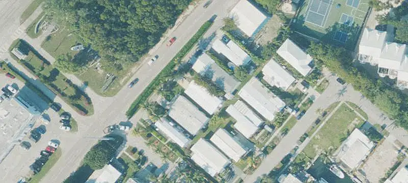 Fenced Mixed-Use Commercial Building