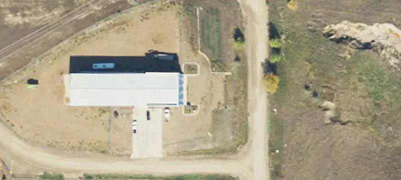Industrial Building with Overhead Crane