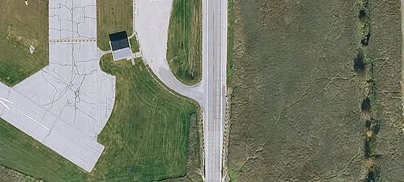 Restaurant Building with Asphalt Parking
