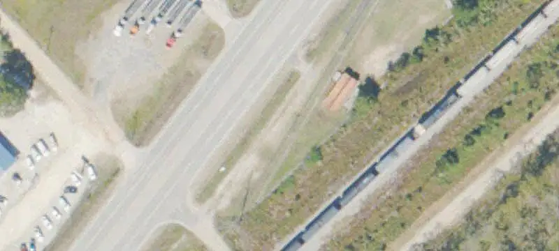 Mobile Home Park Along Highway Corridor