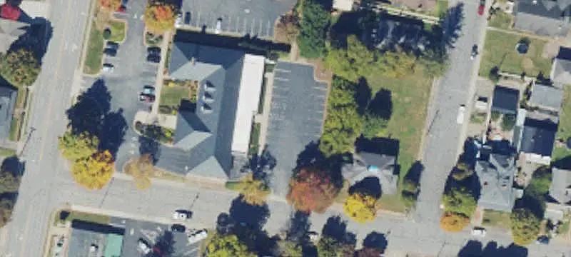 Brick Apartment Building Near Downtown