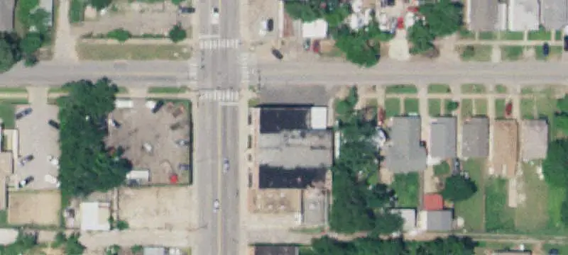 Auto Shop Building on Corner Lot