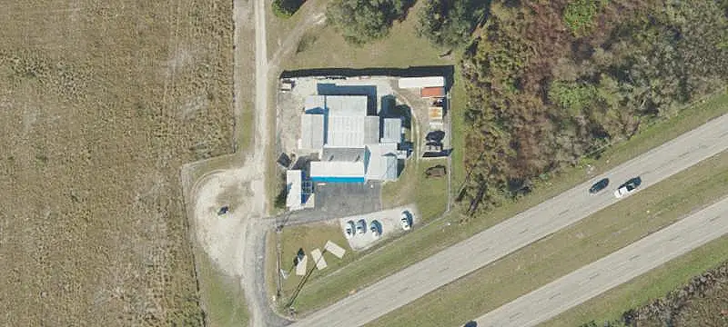 Fenced Auto Repair Shop