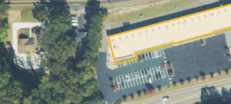 Strip Mall with Pylon Signage