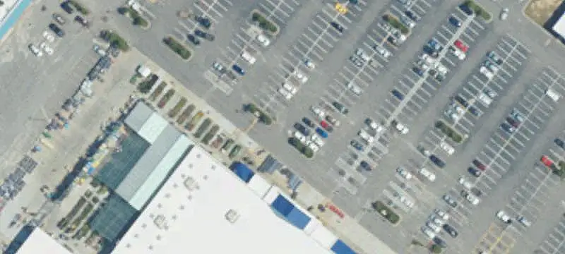 Shopping Center Along Business Highway