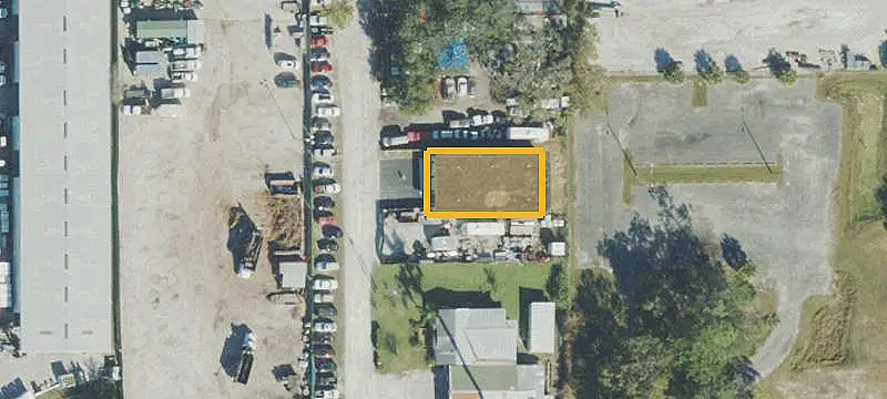 Fenced Warehouse Building