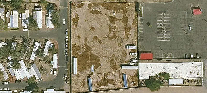 Fenced Commercial Land with Canopy