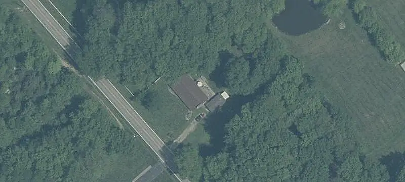 Farmland with Pond and Barn