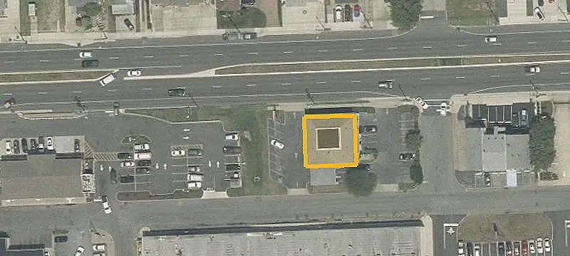 Office Building with Drive-Through Lanes